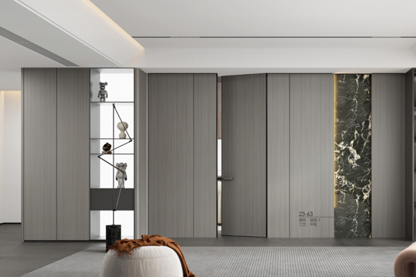 门墙柜同色美学 ！全铝门框铝木门，颜值质感双封神